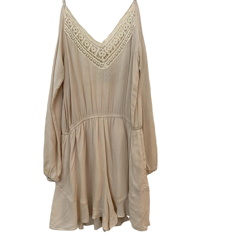 Ecote Romper Small Crochet Neckline Lined Shorts